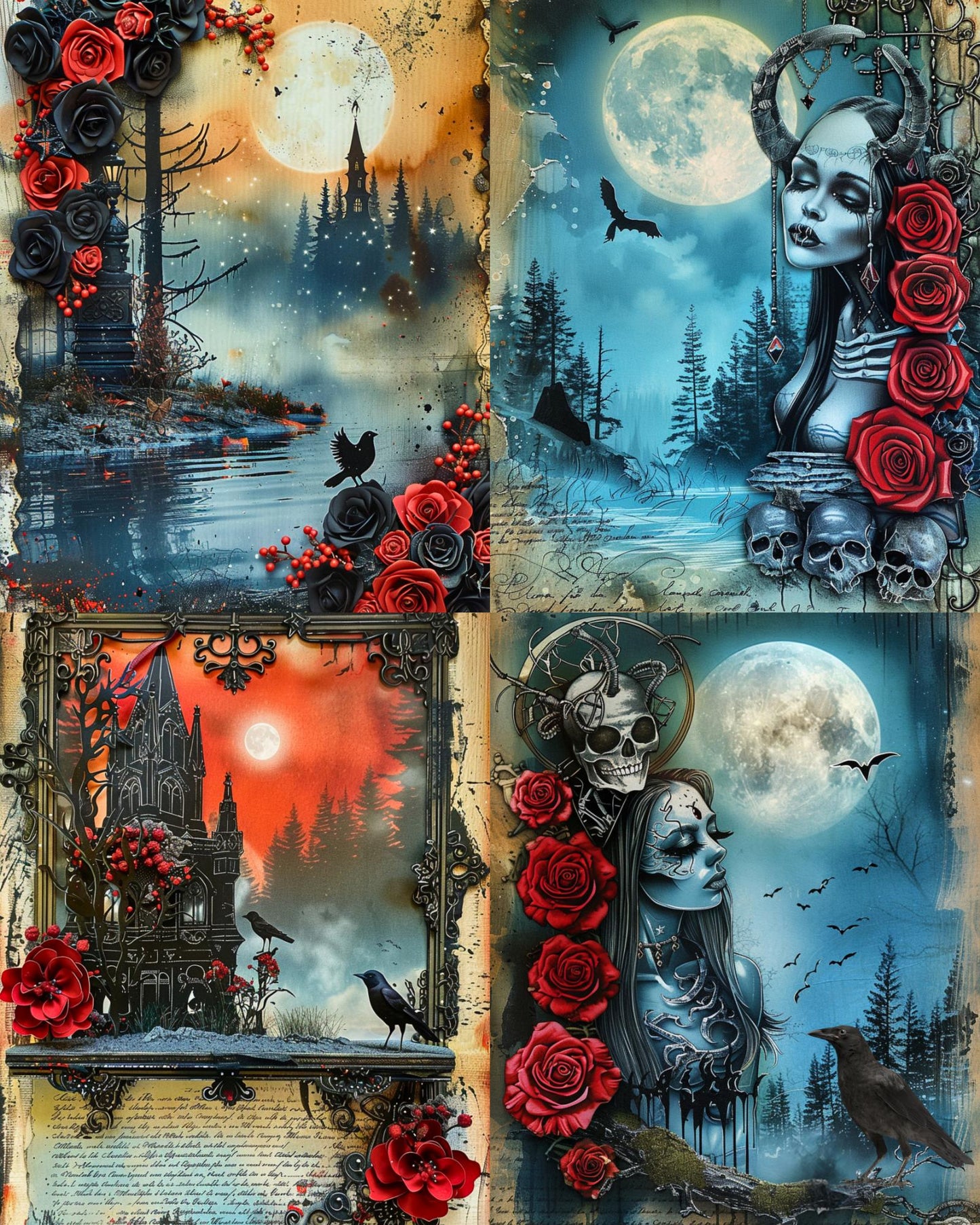 RELEASE PAPER | Blood Raven - Theme Pack Reusable Diamond Painting Release Paper