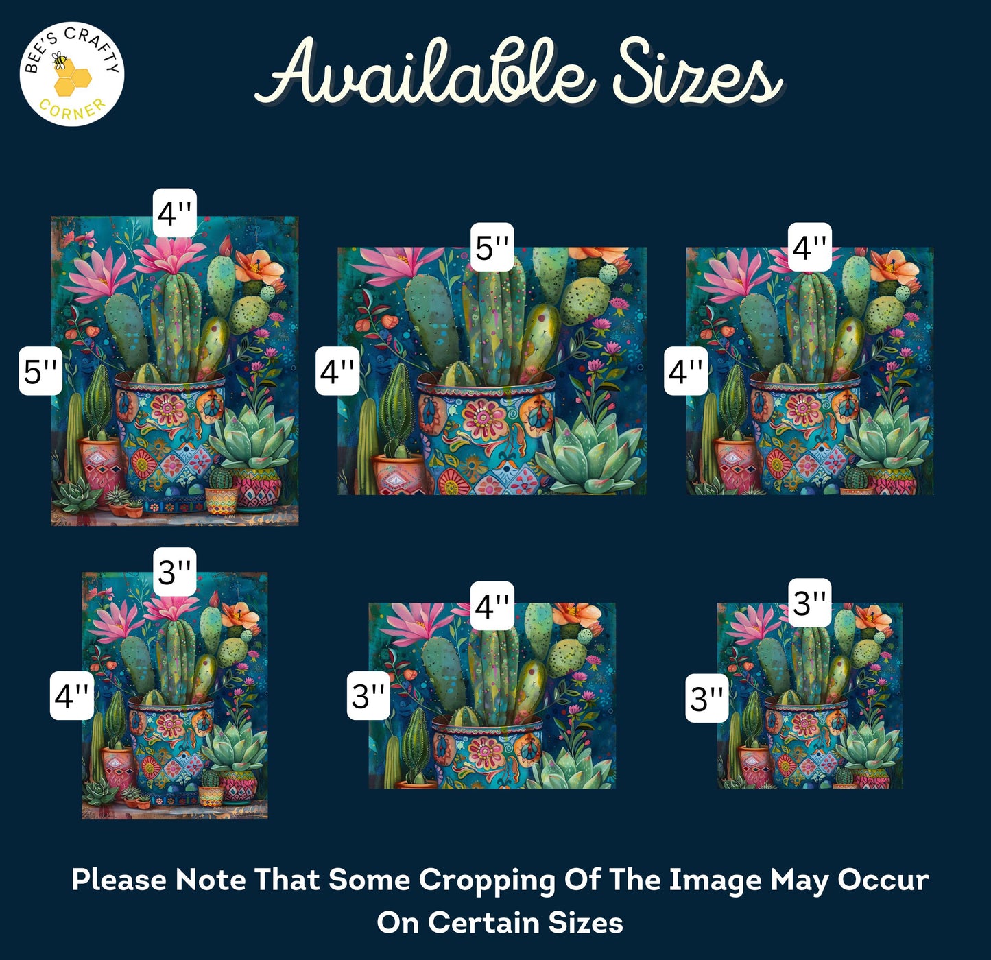 RELEASE PAPER | Succulent Pots - Theme Pack Reusable Diamond Painting Release Paper