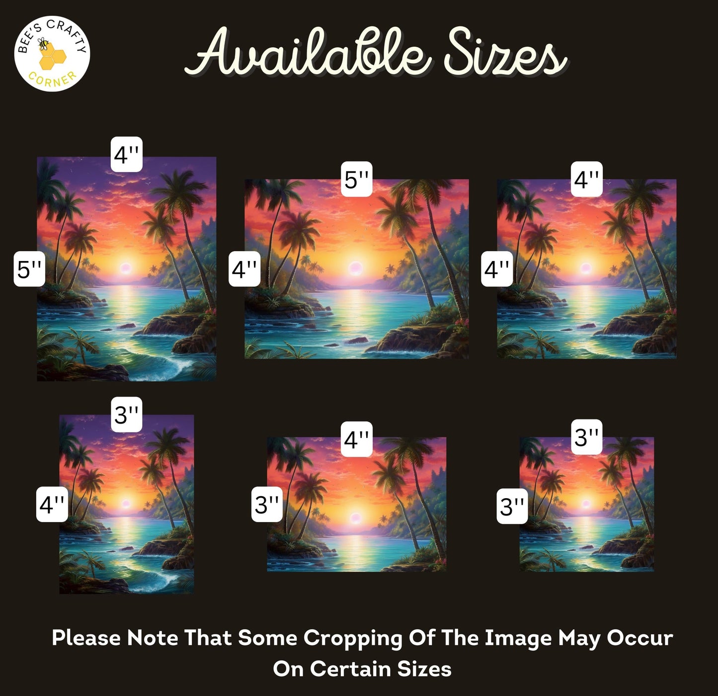RELEASE PAPER | Sunset Beaches - Theme Pack Reusable Diamond Painting Release Paper