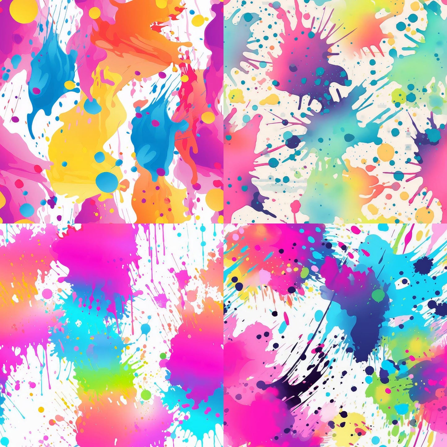 RELEASE PAPER | Paint Splashes - Theme Pack Reusable Diamond Painting Release Paper