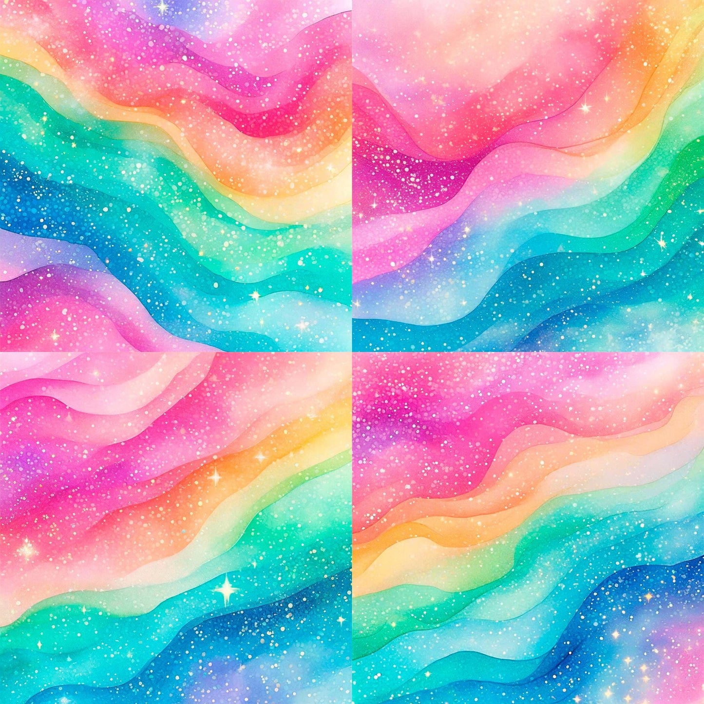 RELEASE PAPER | Watercolour Rainbow - Theme Pack Reusable Diamond Painting Release Paper