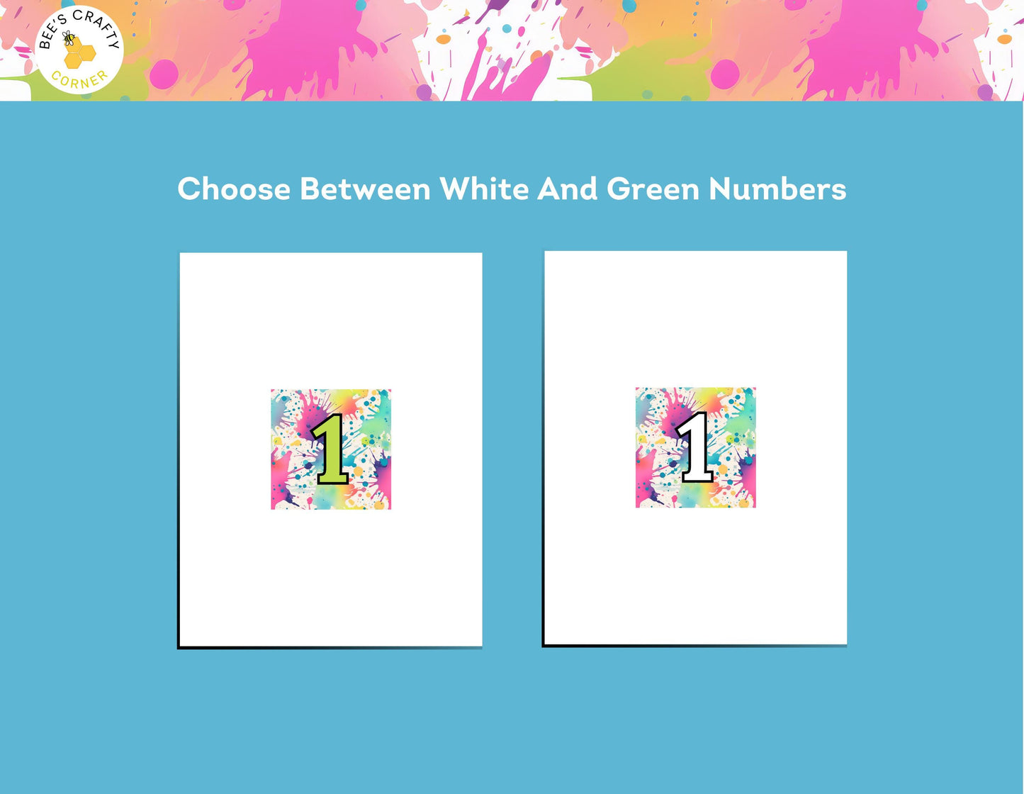 RELEASE PAPER | Paint Splashes - Numbered Diamond Painting Release Paper
