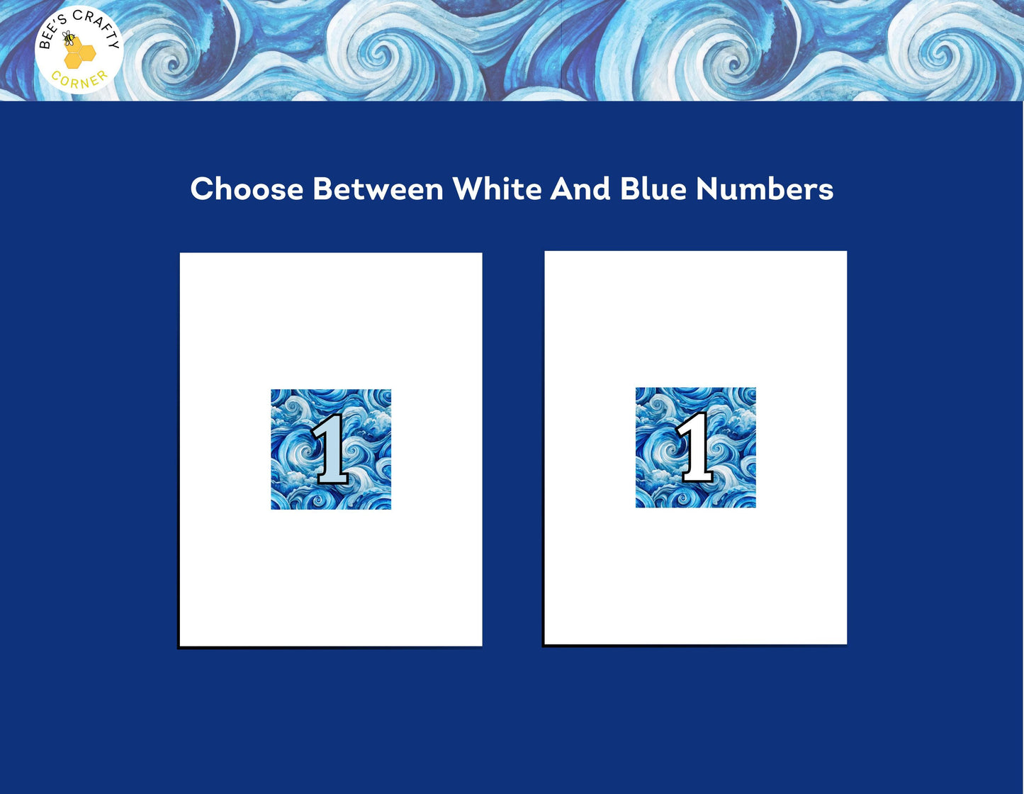 RELEASE PAPER | Ocean Swirls - Numbered Diamond Painting Release Paper