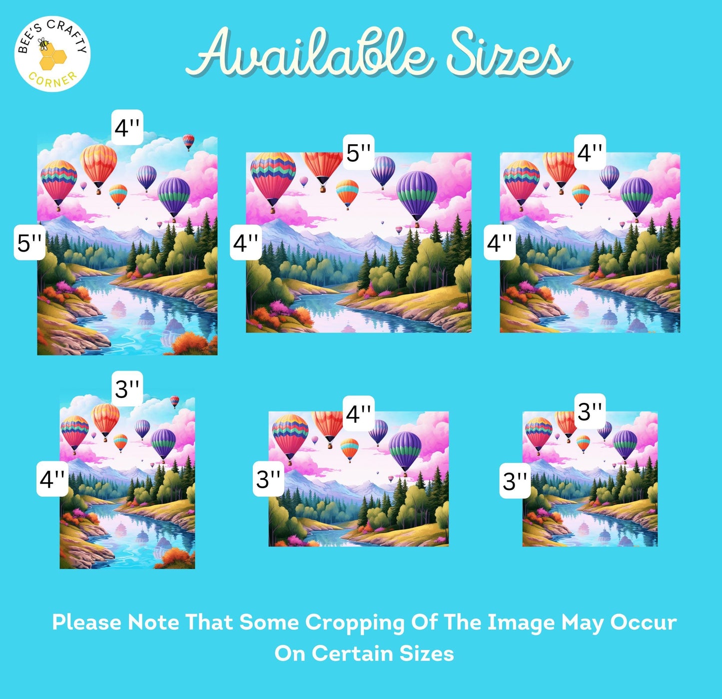 RELEASE PAPER | Balloon Landscapes - Theme Pack Reusable Diamond Painting Release Paper