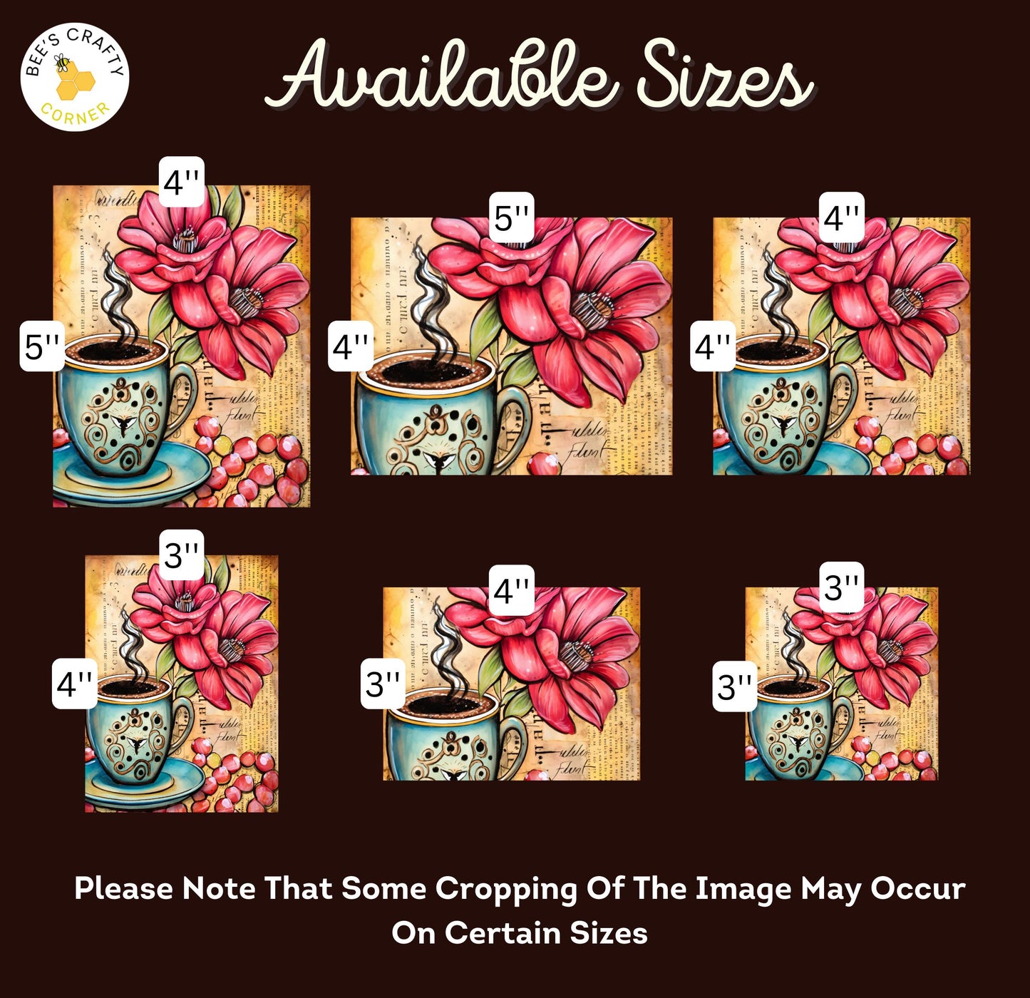 RELEASE PAPER | Colourful Coffee - Theme Pack Reusable Diamond Painting Release Paper