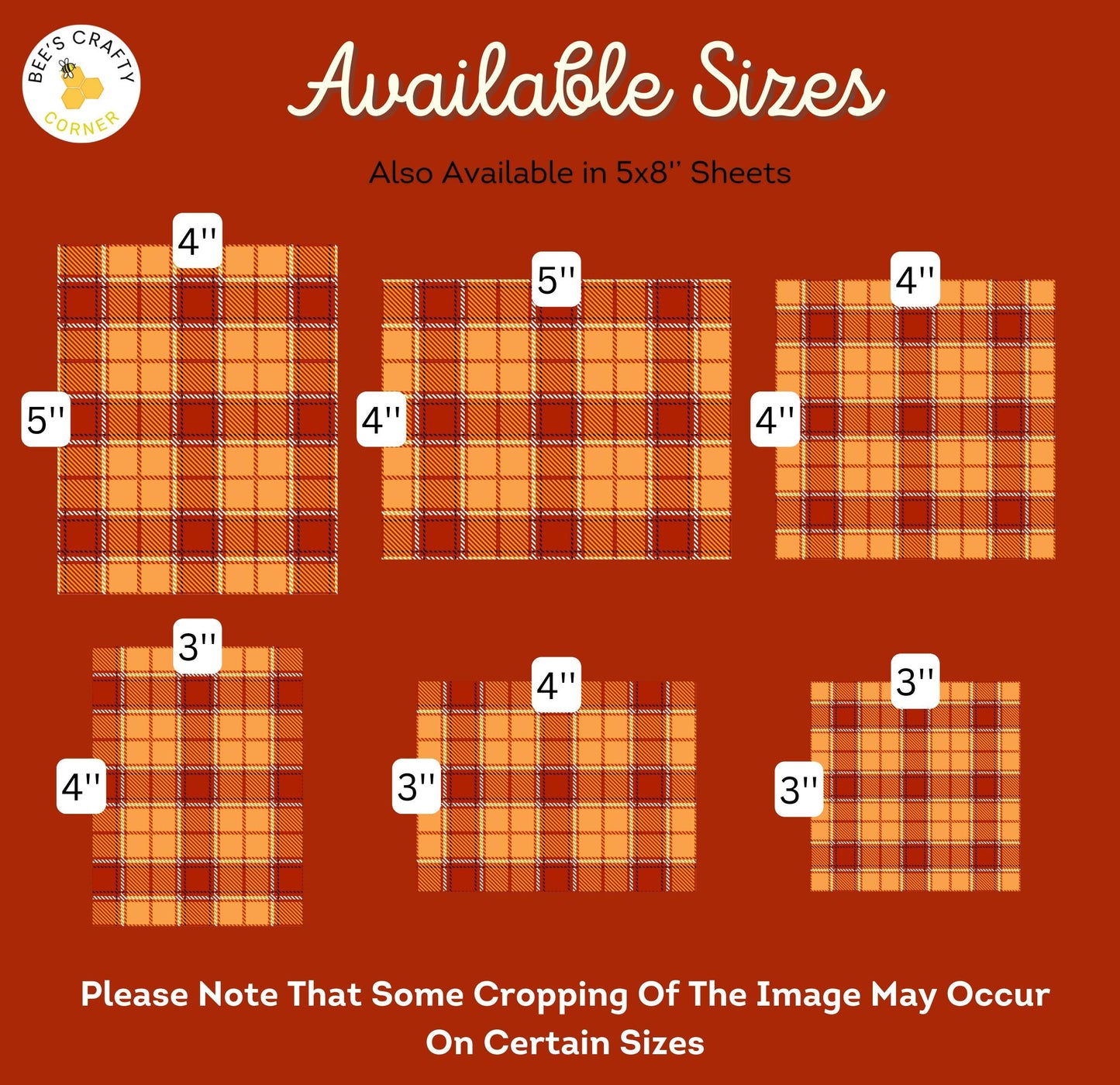 RELEASE PAPER | Fall Plaid - Theme Pack Reusable Diamond Painting Release Paper