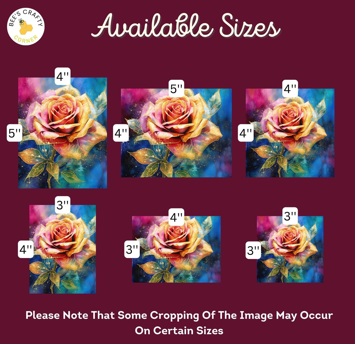 RELEASE PAPER | Holographic Roses - Theme Pack Reusable Diamond Painting Release Paper