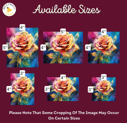 RELEASE PAPER | Holographic Roses - Theme Pack Reusable Diamond Painting Release Paper