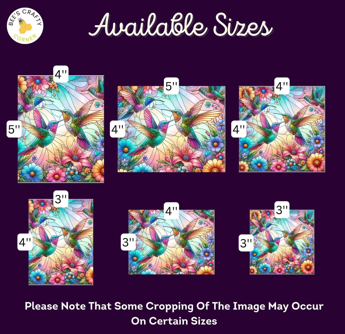 RELEASE PAPER | Stained Glass Hummingbird - Theme Pack Reusable Diamond Painting Release Paper