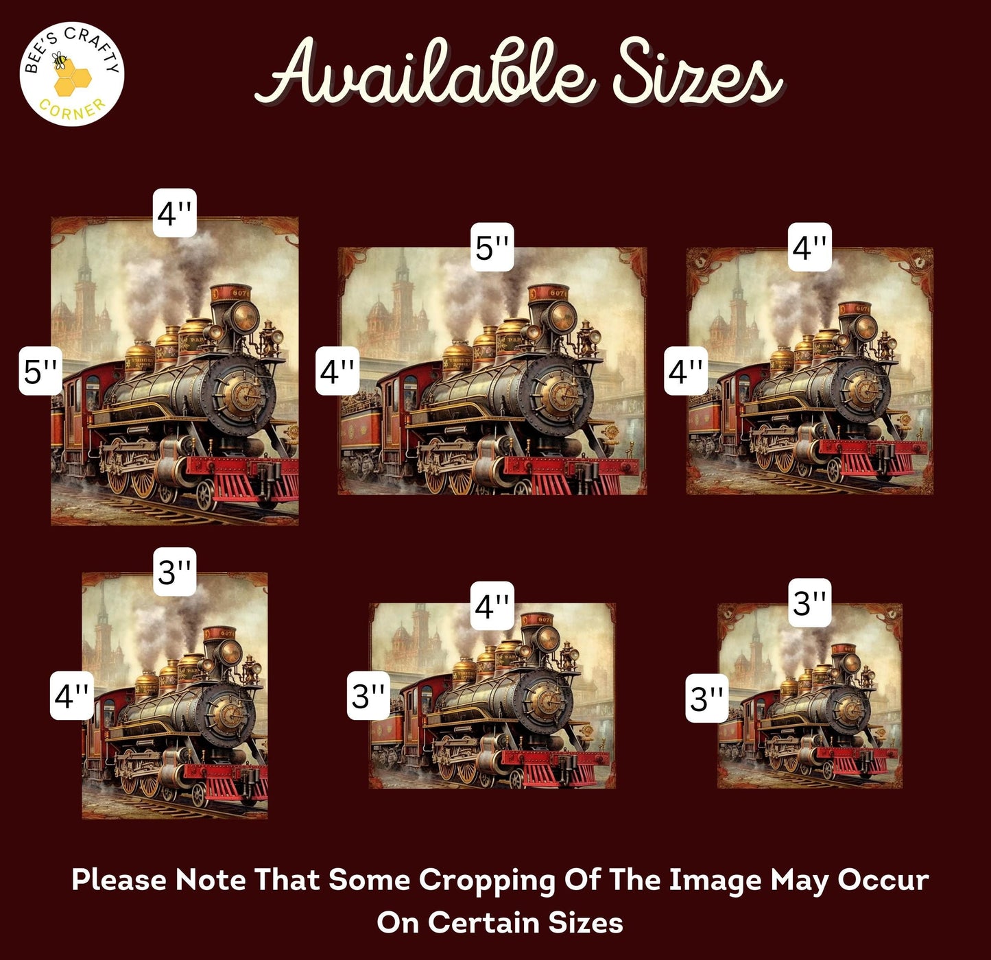 RELEASE PAPER | Vintage Trains - Theme Pack Reusable Diamond Painting Release Paper