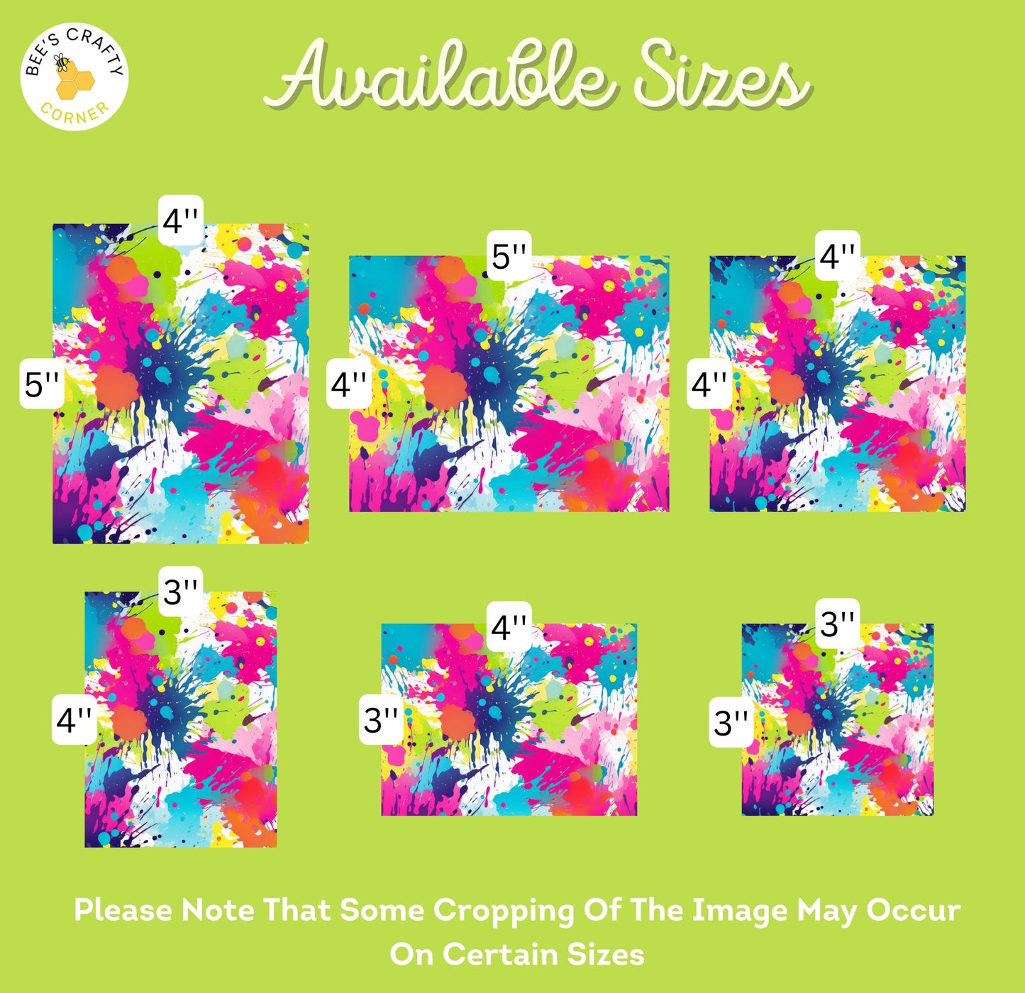 RELEASE PAPER | Paint Splashes - Theme Pack Reusable Diamond Painting Release Paper