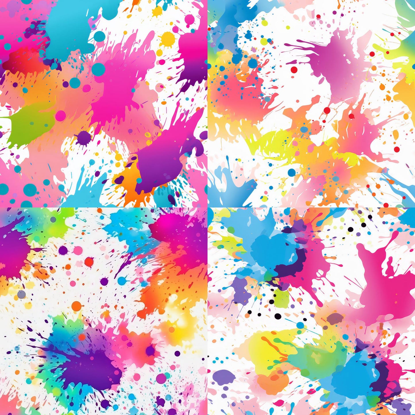 RELEASE PAPER | Paint Splashes - Theme Pack Reusable Diamond Painting Release Paper