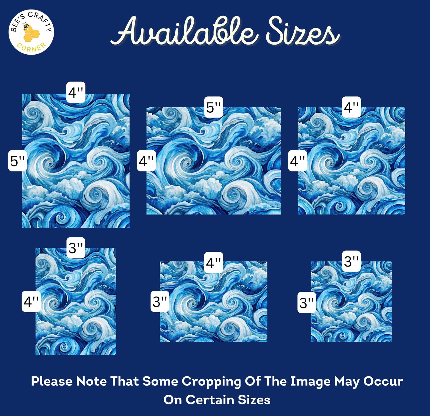 RELEASE PAPER | Ocean Swirls - Theme Pack Reusable Diamond Painting Release Paper