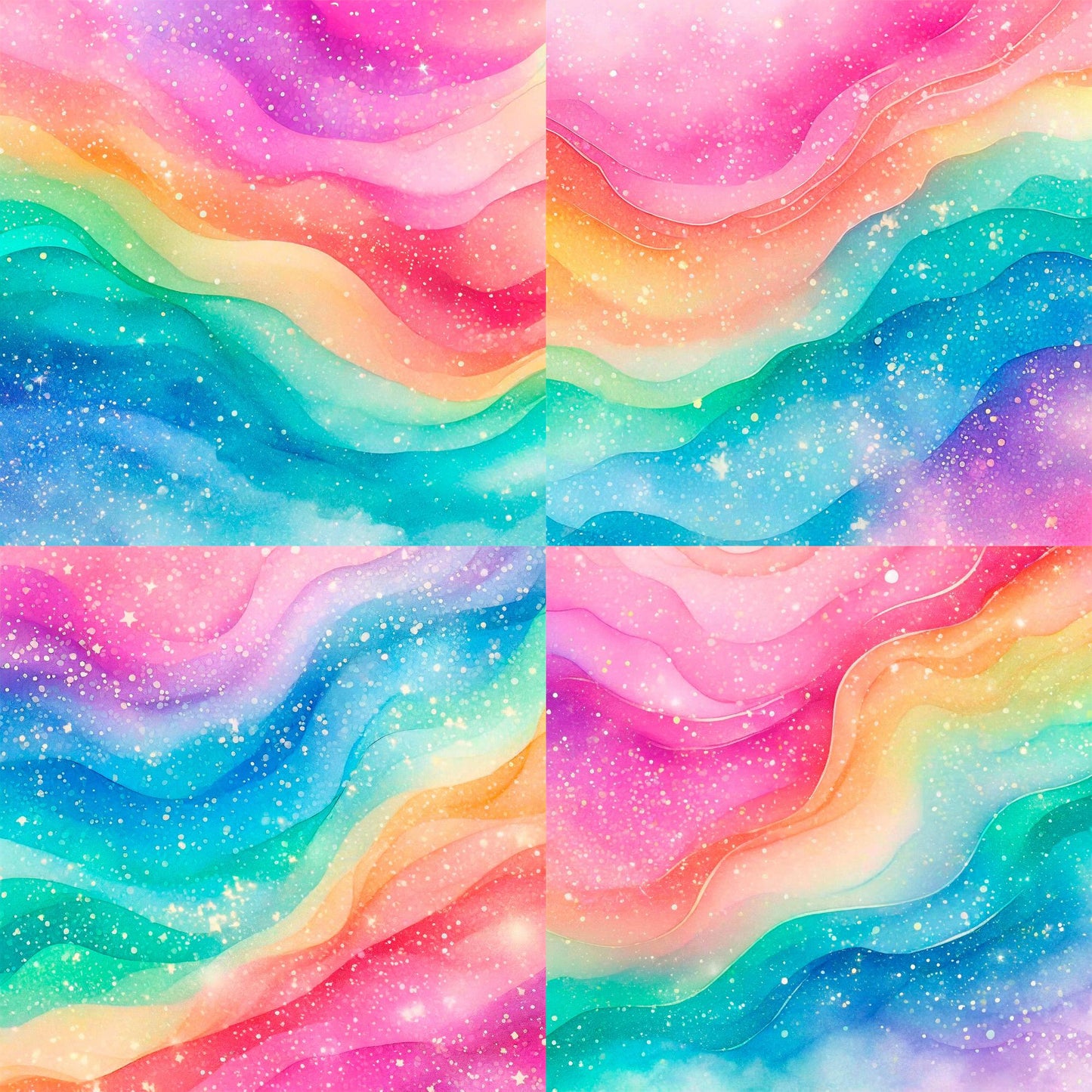 RELEASE PAPER | Watercolour Rainbow - Theme Pack Reusable Diamond Painting Release Paper