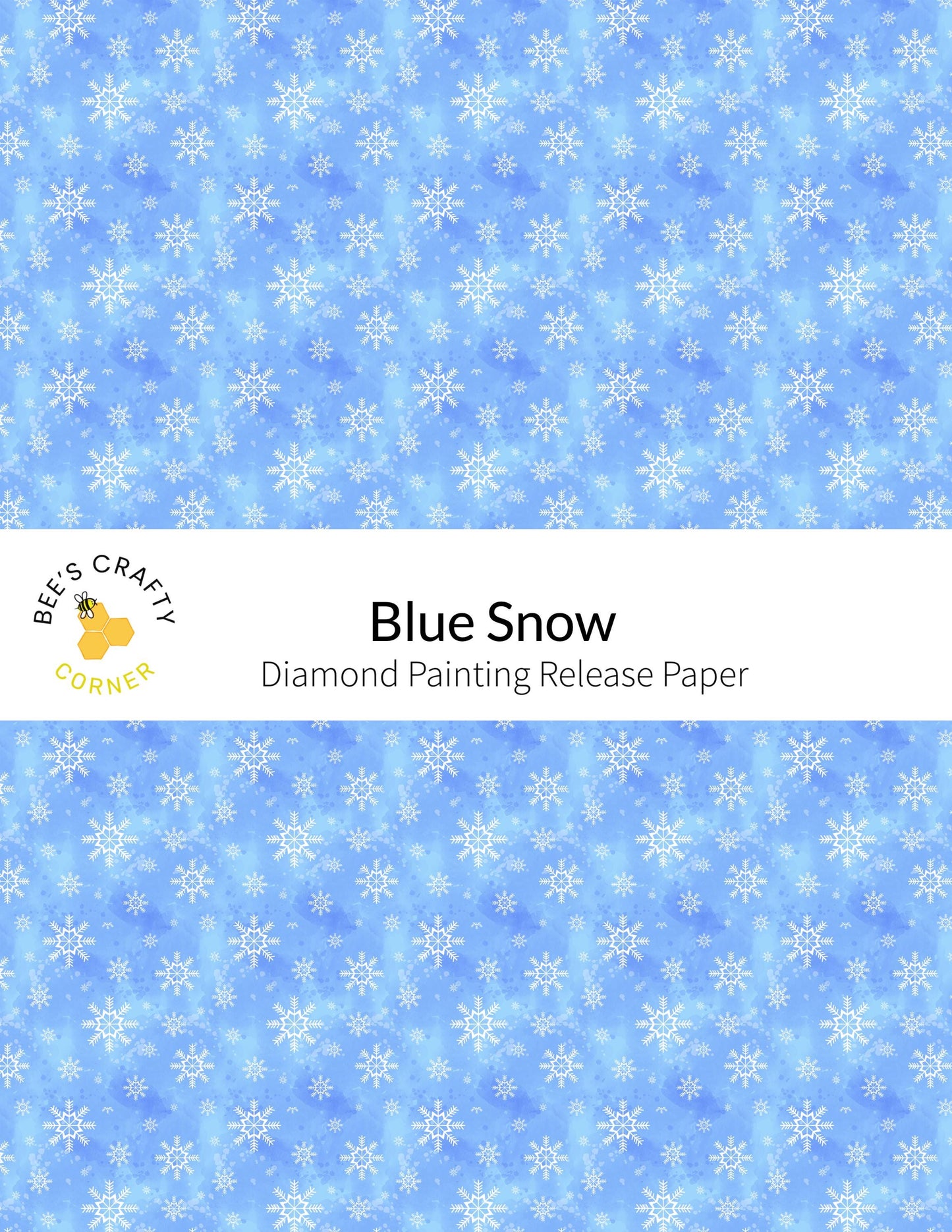 RELEASE PAPER | Blue Snow - Reusable Patterned Diamond Painting Release Paper