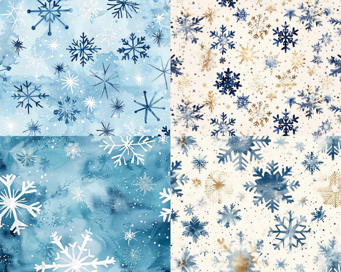 RELEASE PAPER | Blue Snowflakes - Theme Pack Reusable Diamond Painting Release Paper