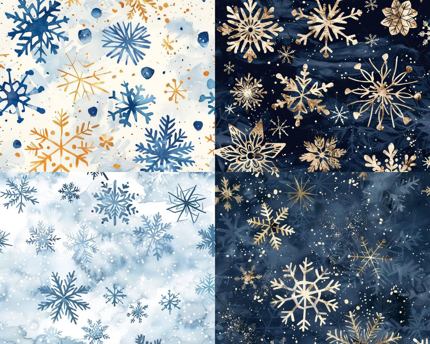 RELEASE PAPER | Blue Snowflakes - Theme Pack Reusable Diamond Painting Release Paper