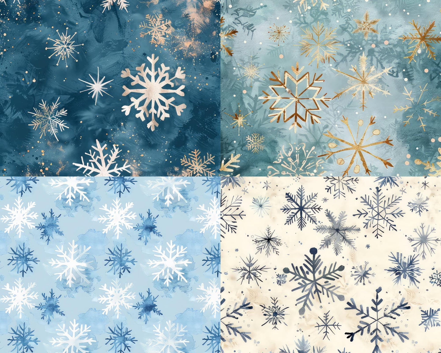 RELEASE PAPER | Blue Snowflakes - Theme Pack Reusable Diamond Painting Release Paper