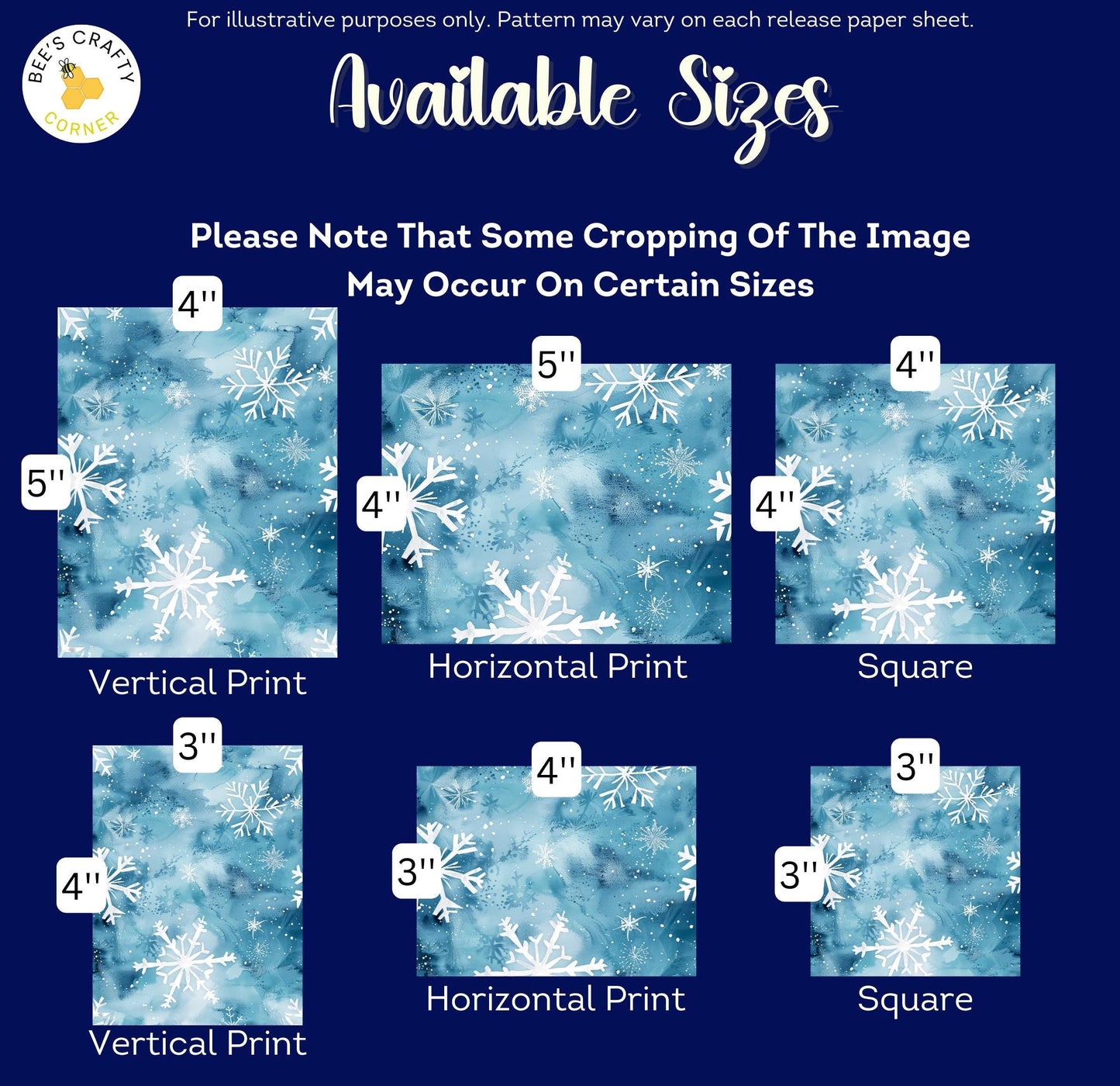 RELEASE PAPER | Blue Snowflakes - Theme Pack Reusable Diamond Painting Release Paper