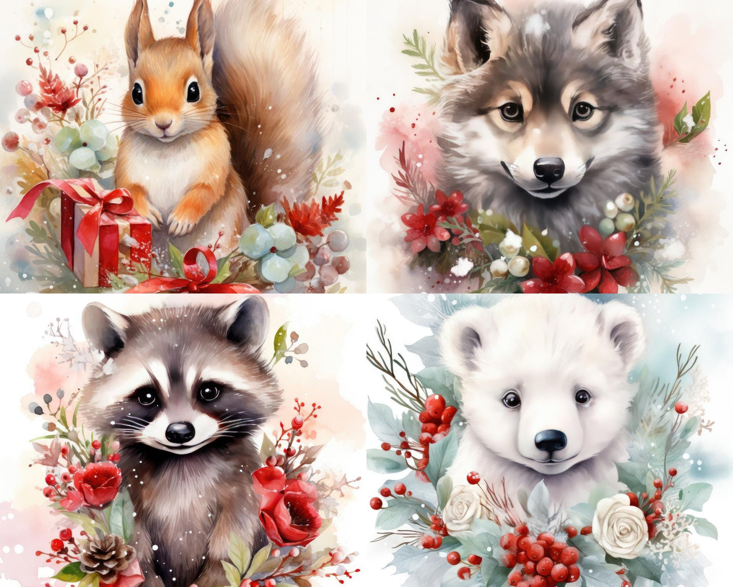 RELEASE PAPER | Christmas Baby Animals - Theme Pack Reusable Diamond Painting Release Paper