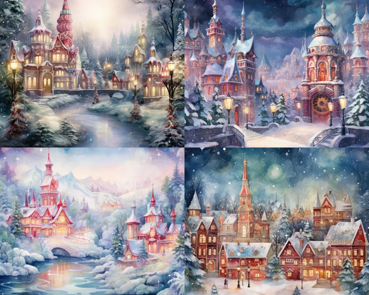 RELEASE PAPER | Fantasy Winter Village - Theme Pack Reusable Diamond Painting Release Paper