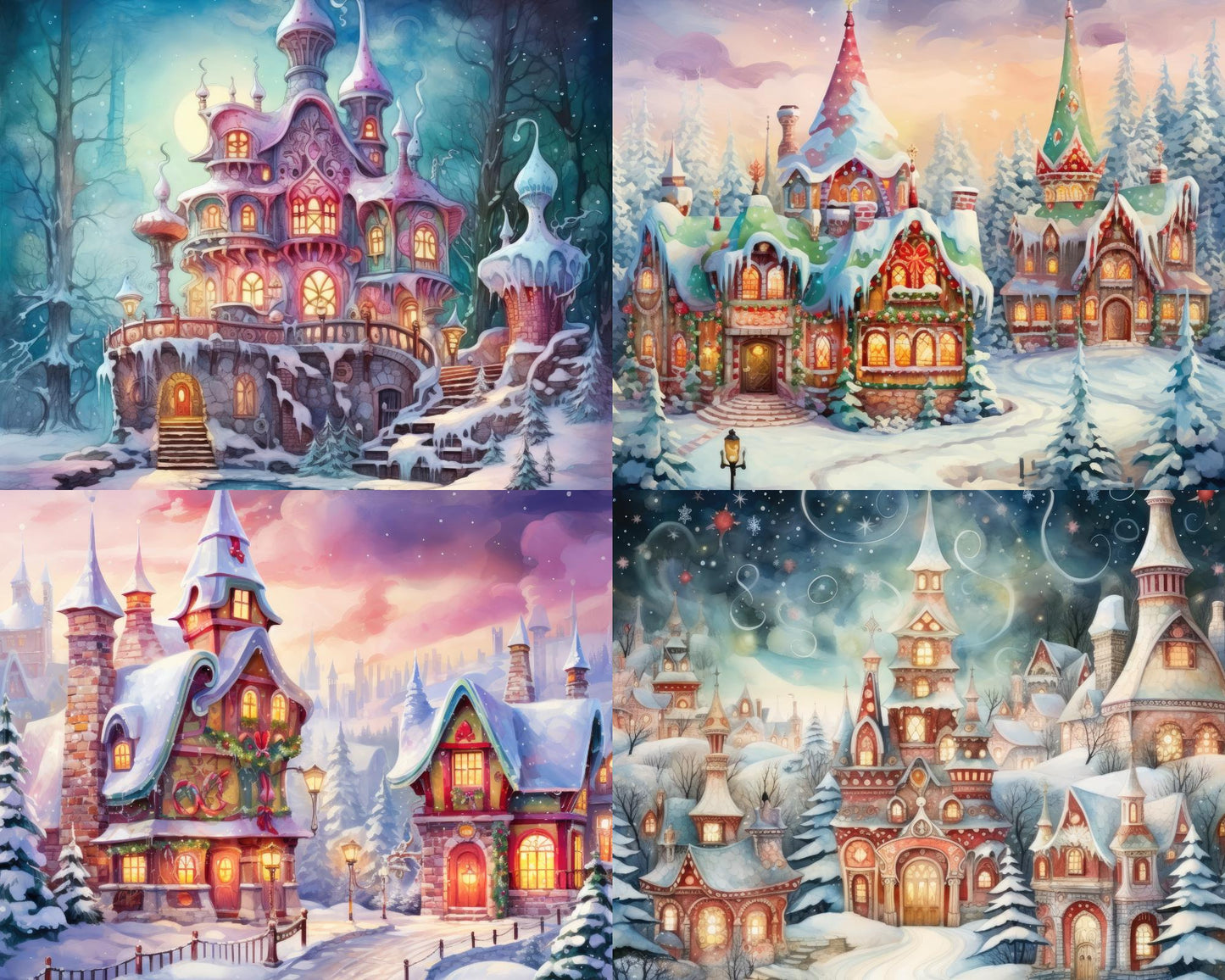 RELEASE PAPER | Fantasy Winter Village - Theme Pack Reusable Diamond Painting Release Paper