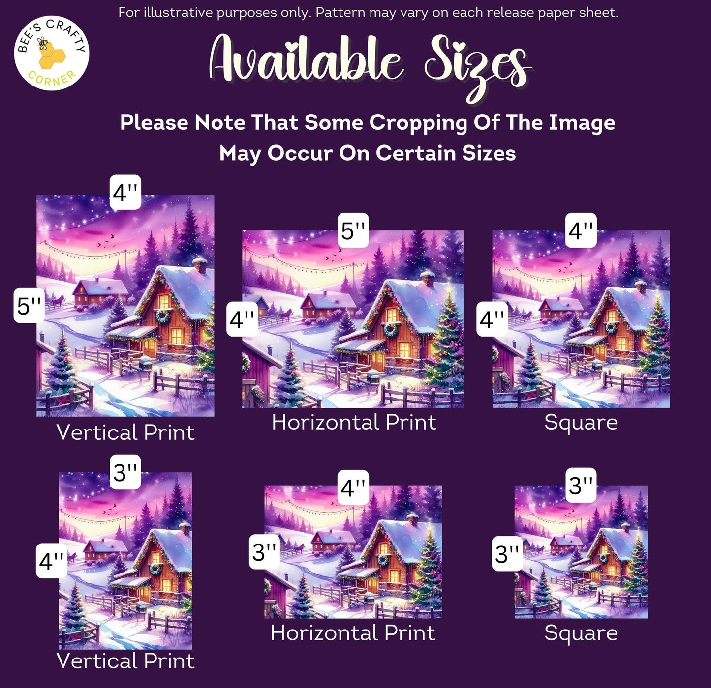 RELEASE PAPER | Purple Winter - Theme Pack Reusable Diamond Painting Release Paper