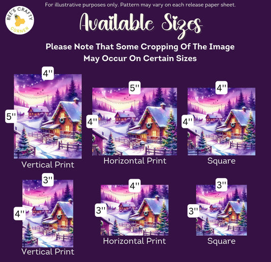 RELEASE PAPER | Purple Winter - Theme Pack Reusable Diamond Painting Release Paper