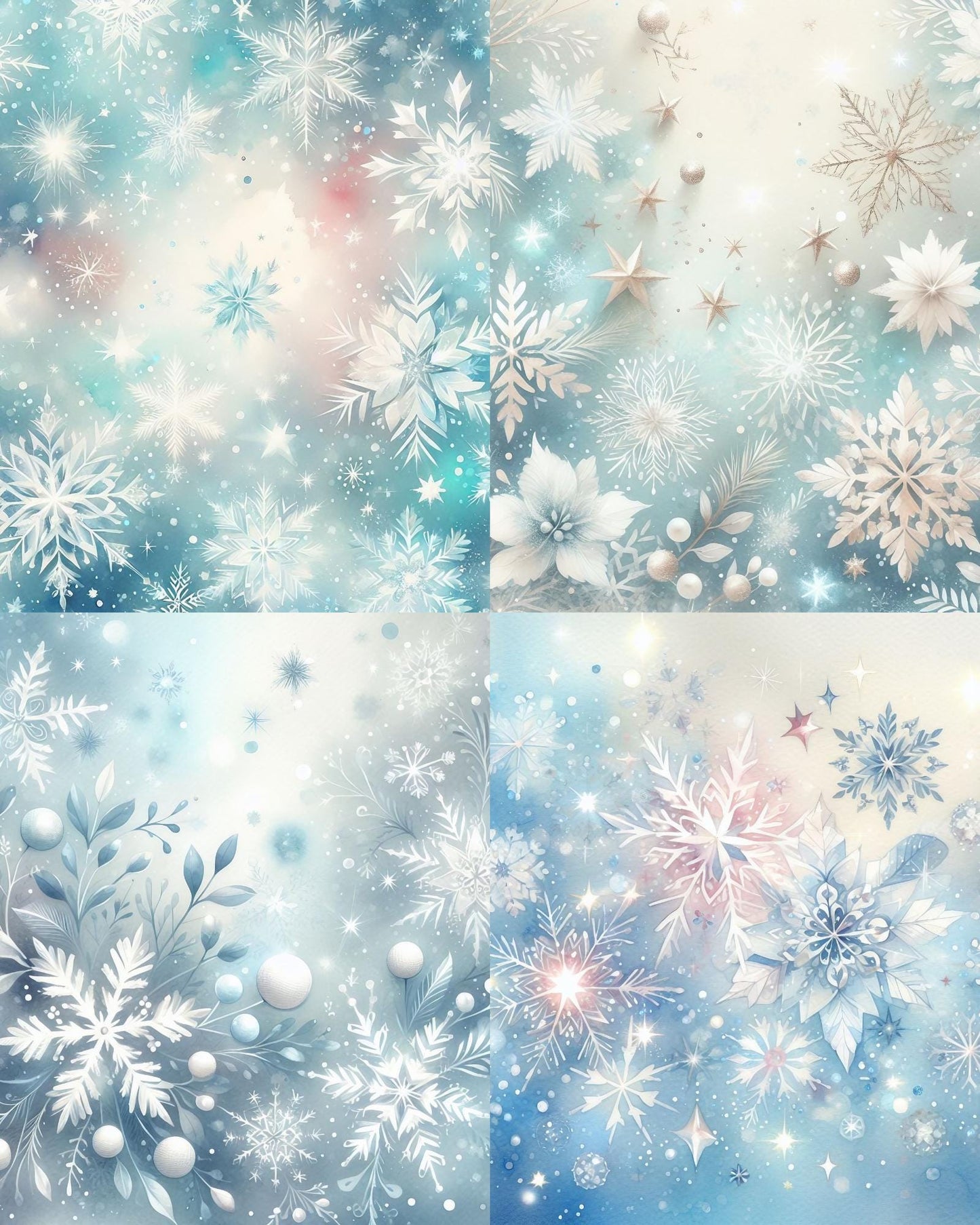 RELEASE PAPER | Sparkling Snowflakes - Theme Pack Reusable Diamond Painting Release Paper