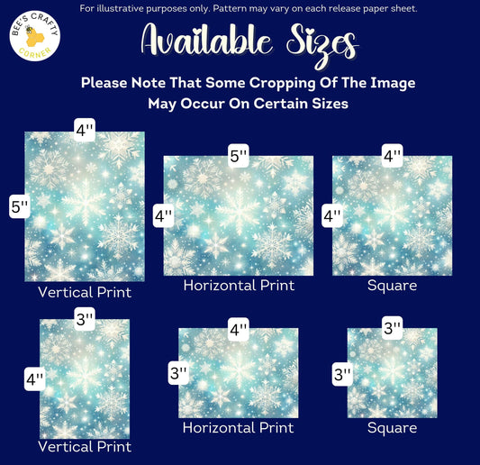 RELEASE PAPER | Sparkling Snowflakes - Theme Pack Reusable Diamond Painting Release Paper