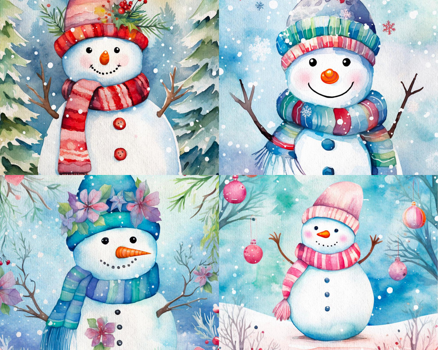 RELEASE PAPER | Whimsical Snowmen - Theme Pack Reusable Diamond Painting Release Paper