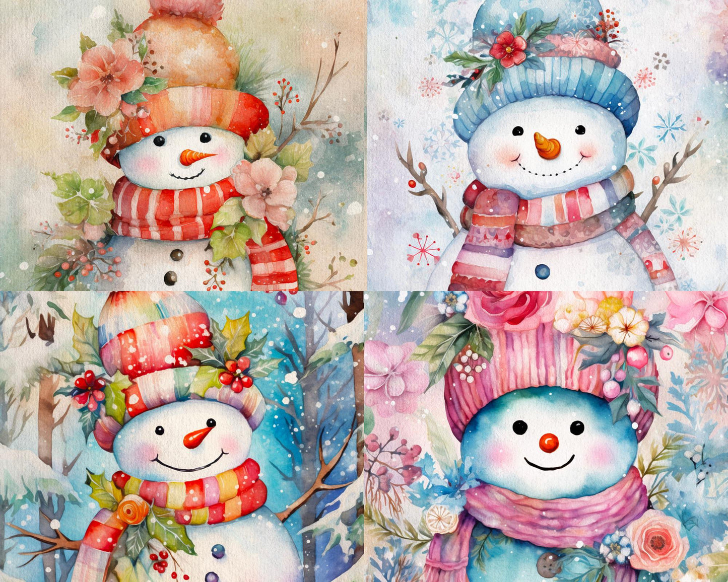 RELEASE PAPER | Whimsical Snowmen - Theme Pack Reusable Diamond Painting Release Paper