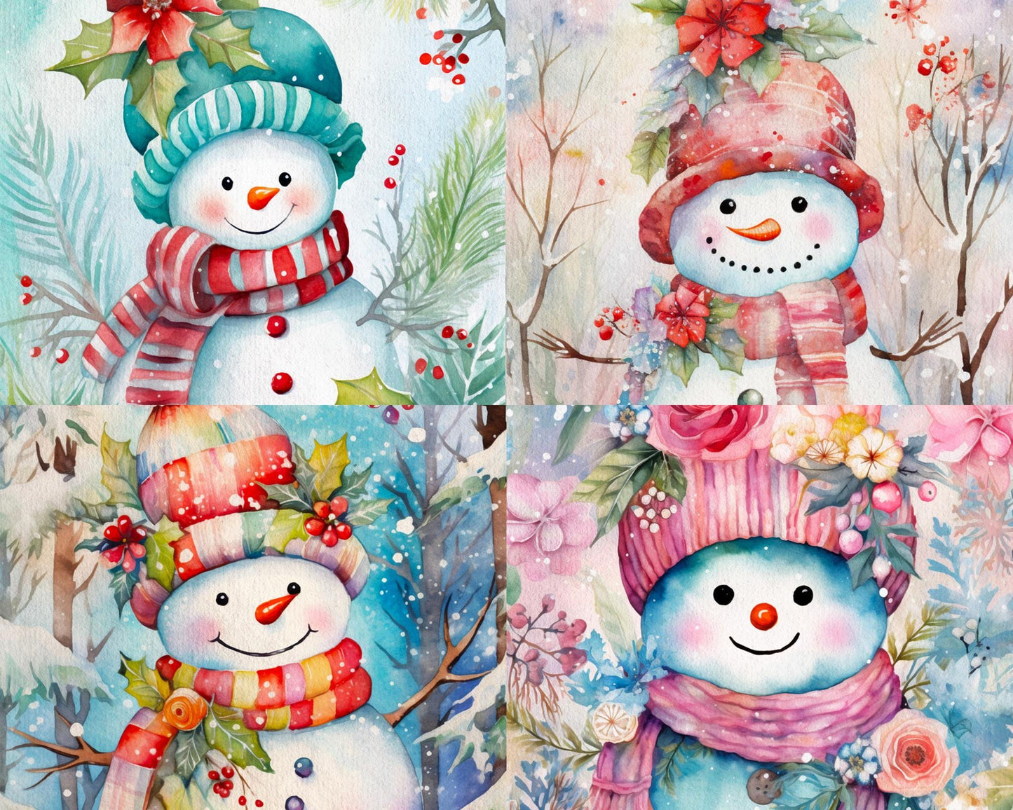 RELEASE PAPER | Whimsical Snowmen - Theme Pack Reusable Diamond Painting Release Paper
