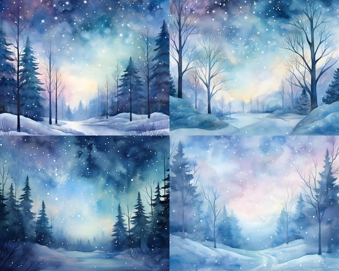 RELEASE PAPER | Winter Forest - Theme Pack Reusable Diamond Painting Release Paper