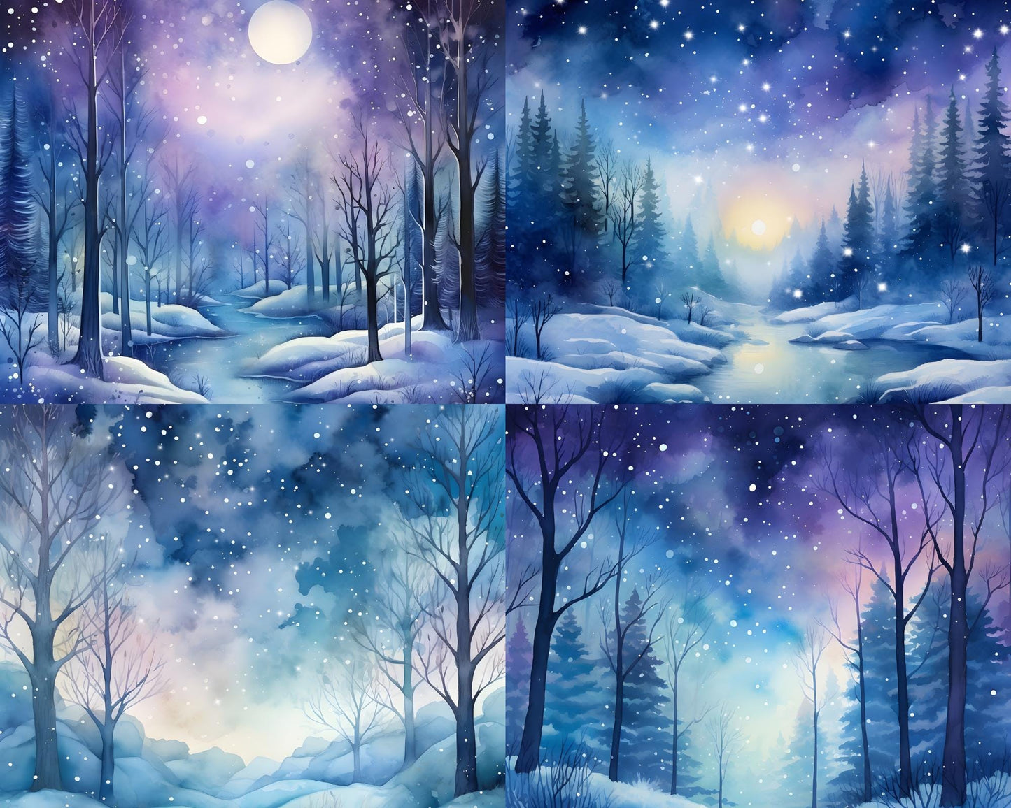 RELEASE PAPER | Winter Forest - Theme Pack Reusable Diamond Painting Release Paper