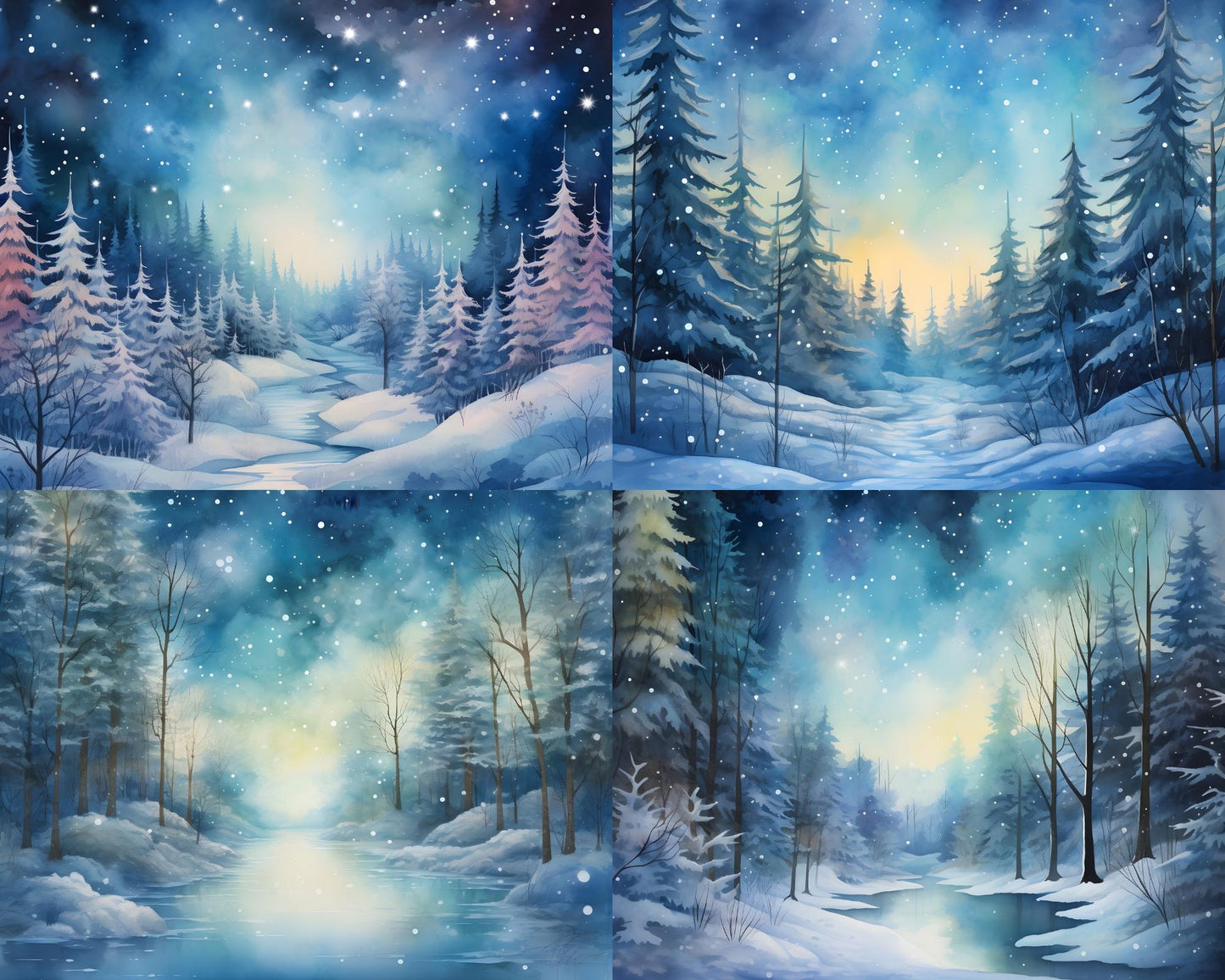 RELEASE PAPER | Winter Forest - Theme Pack Reusable Diamond Painting Release Paper