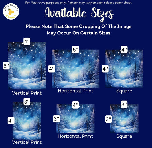 RELEASE PAPER | Winter Forest - Theme Pack Reusable Diamond Painting Release Paper