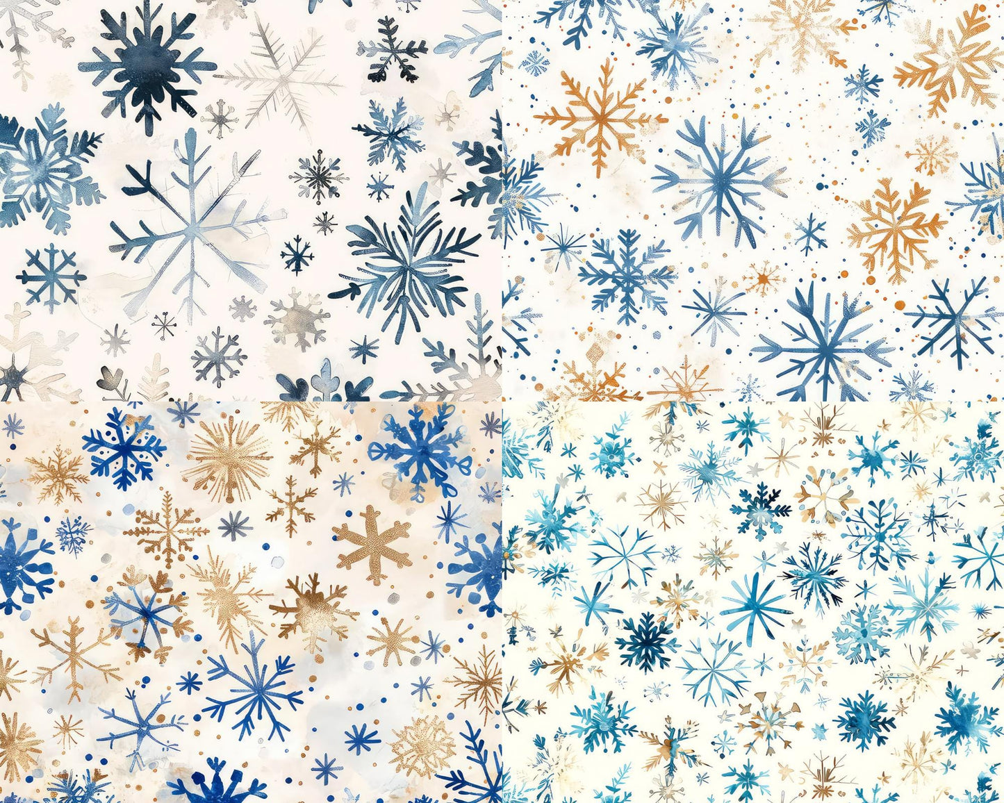 RELEASE PAPER | Blue Snowflakes - Theme Pack Reusable Diamond Painting Release Paper