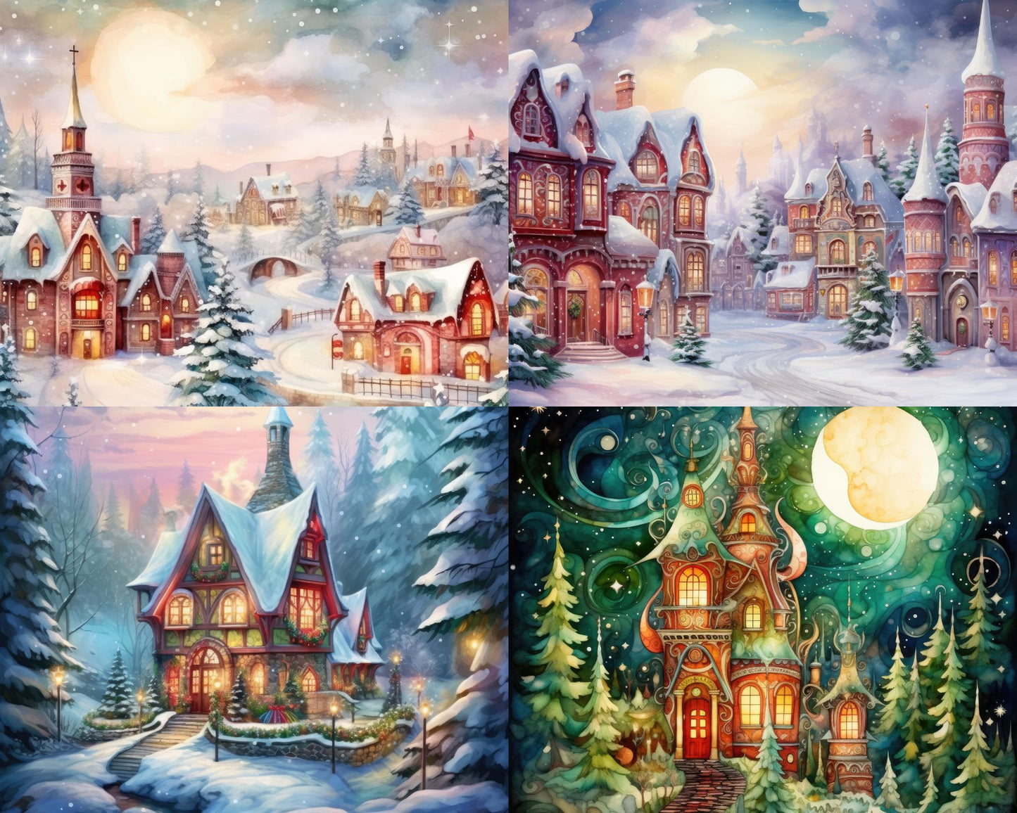 RELEASE PAPER | Fantasy Winter Village - Theme Pack Reusable Diamond Painting Release Paper