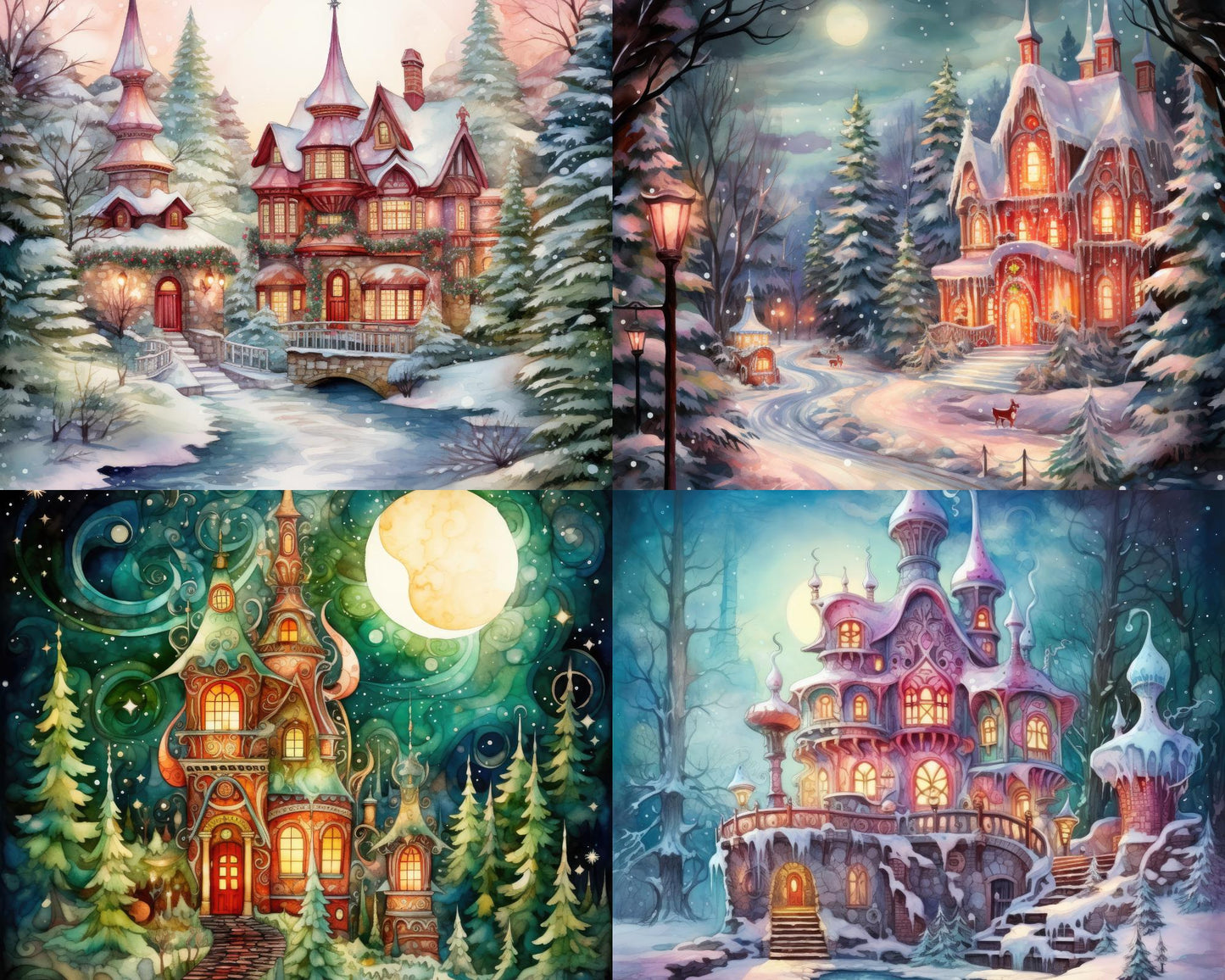 RELEASE PAPER | Fantasy Winter Village - Theme Pack Reusable Diamond Painting Release Paper