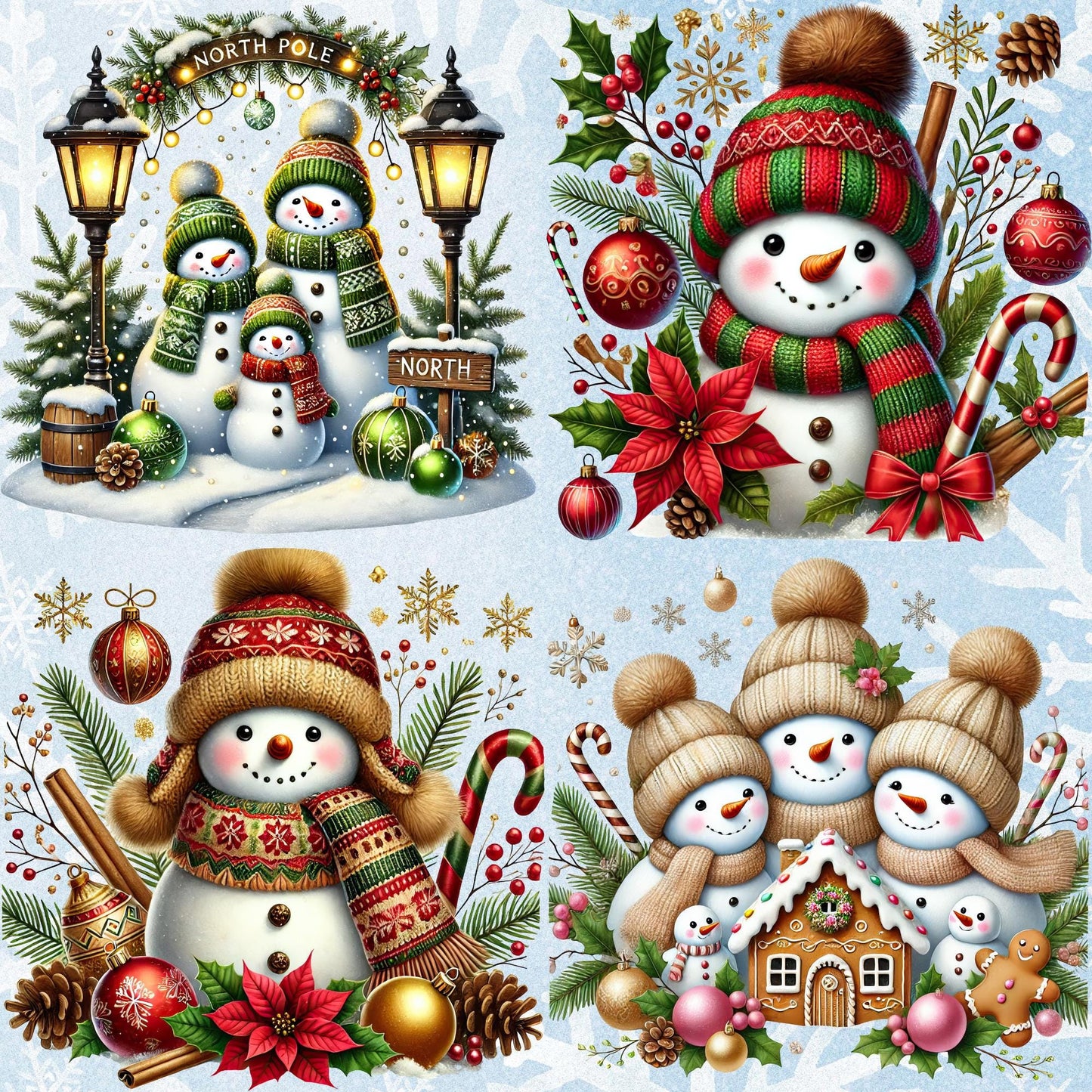 RELEASE PAPER | Magic Snowmen - Theme Pack Reusable Diamond Painting Release Paper