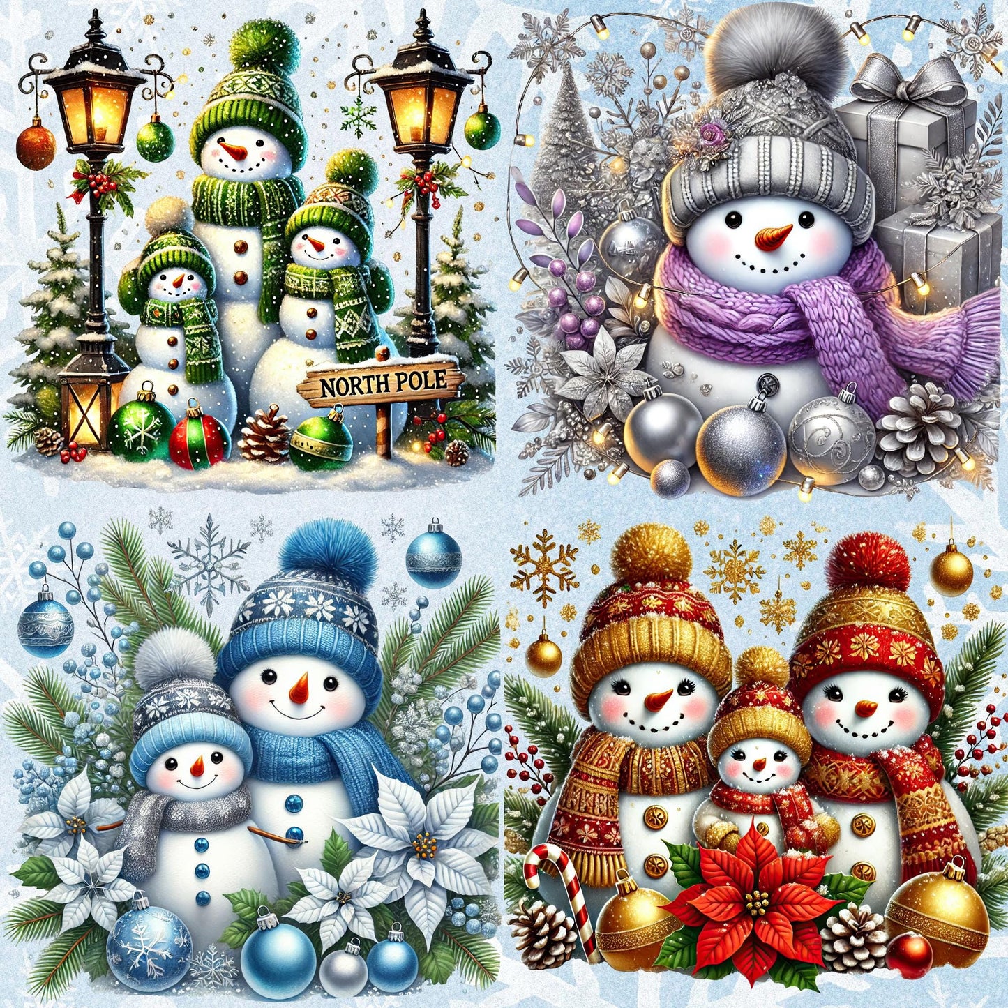 RELEASE PAPER | Magic Snowmen - Theme Pack Reusable Diamond Painting Release Paper