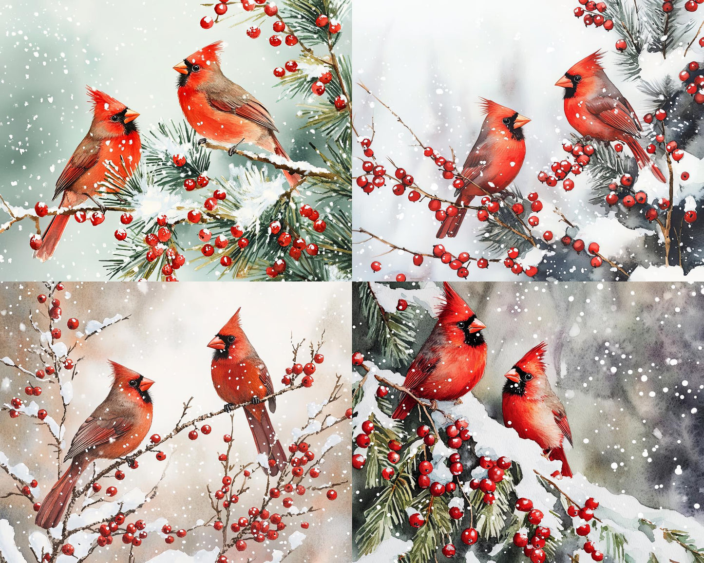 RELEASE PAPER | Red Cardinals - Theme Pack Reusable Diamond Painting Release Paper