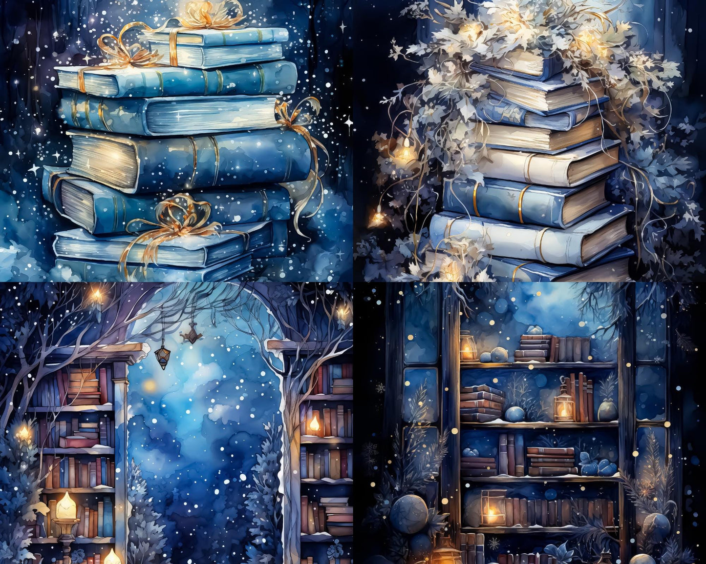 RELEASE PAPER | Winter Fantasy Books - Theme Pack Reusable Diamond Painting Release Paper