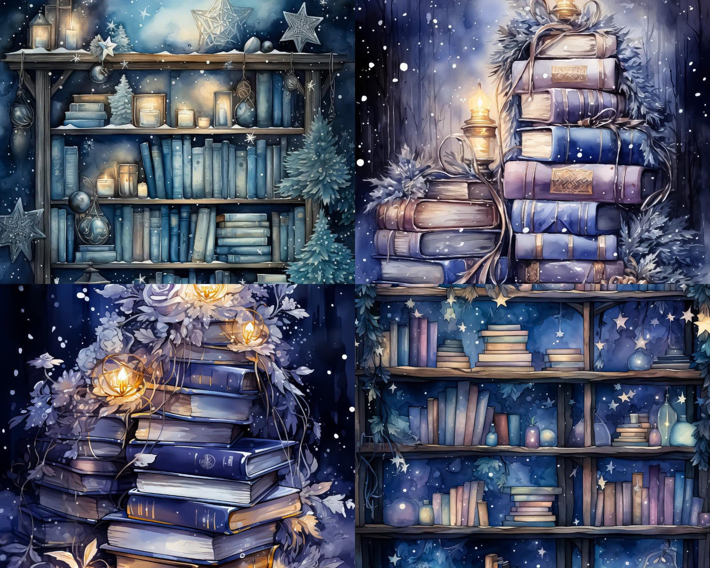 RELEASE PAPER | Winter Fantasy Books - Theme Pack Reusable Diamond Painting Release Paper