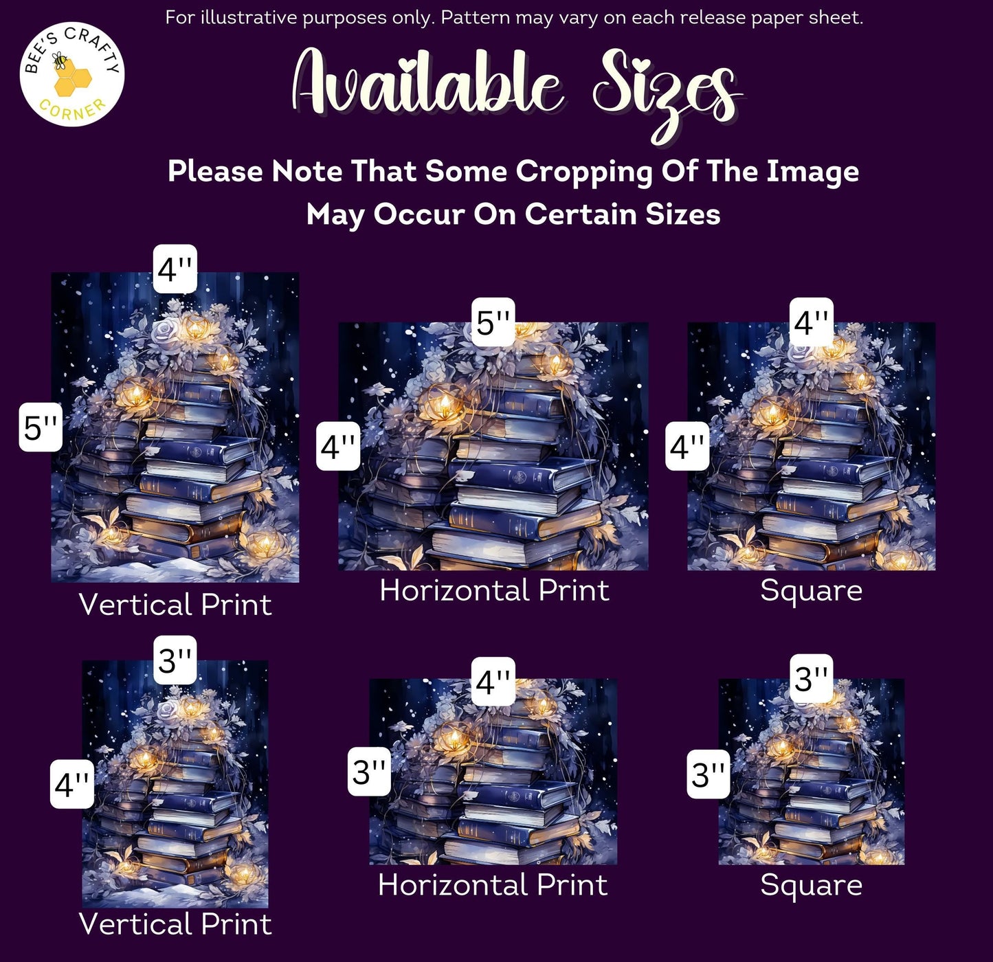 RELEASE PAPER | Winter Fantasy Books - Theme Pack Reusable Diamond Painting Release Paper