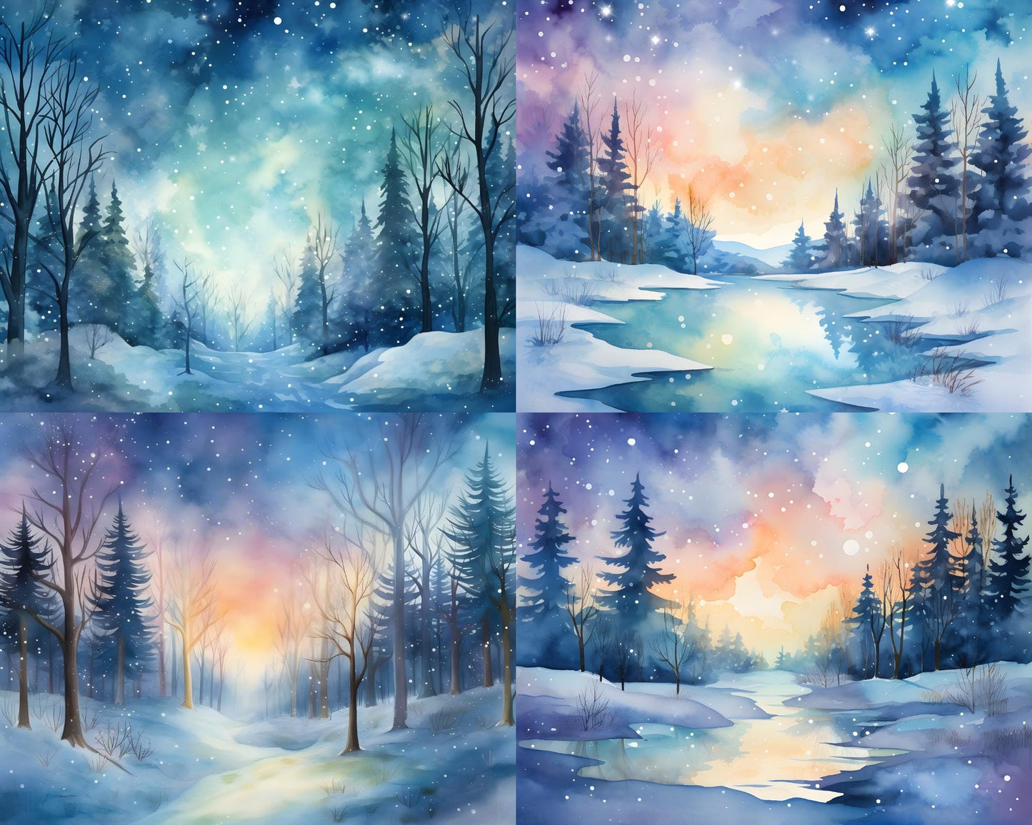 RELEASE PAPER | Winter Forest - Theme Pack Reusable Diamond Painting Release Paper
