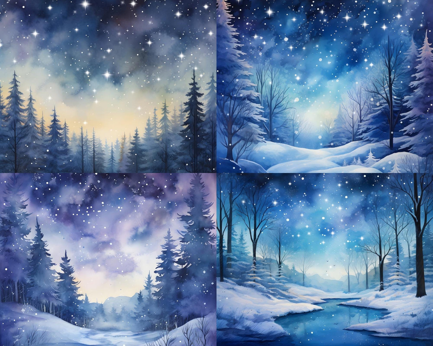 RELEASE PAPER | Winter Forest - Theme Pack Reusable Diamond Painting Release Paper