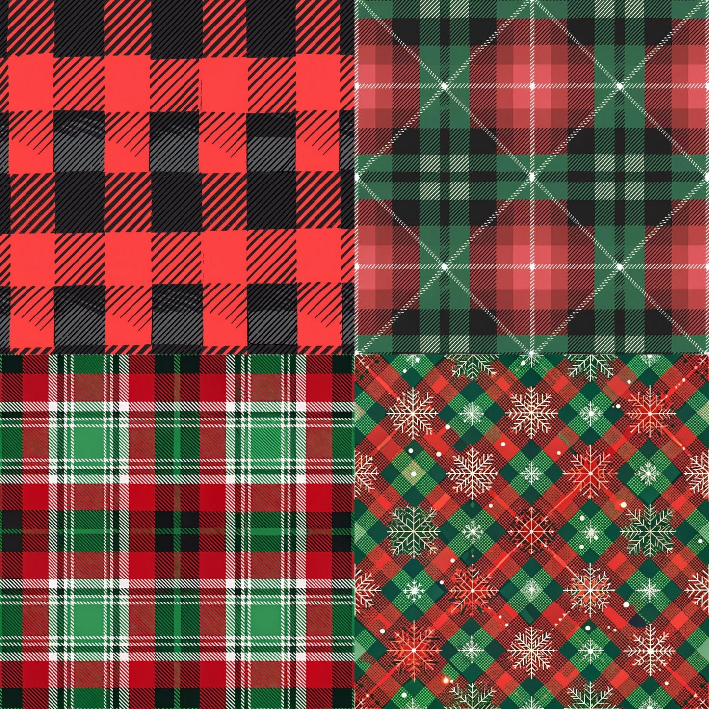 RELEASE PAPER | Christmas Plaid - Theme Pack Reusable Diamond Painting Release Paper