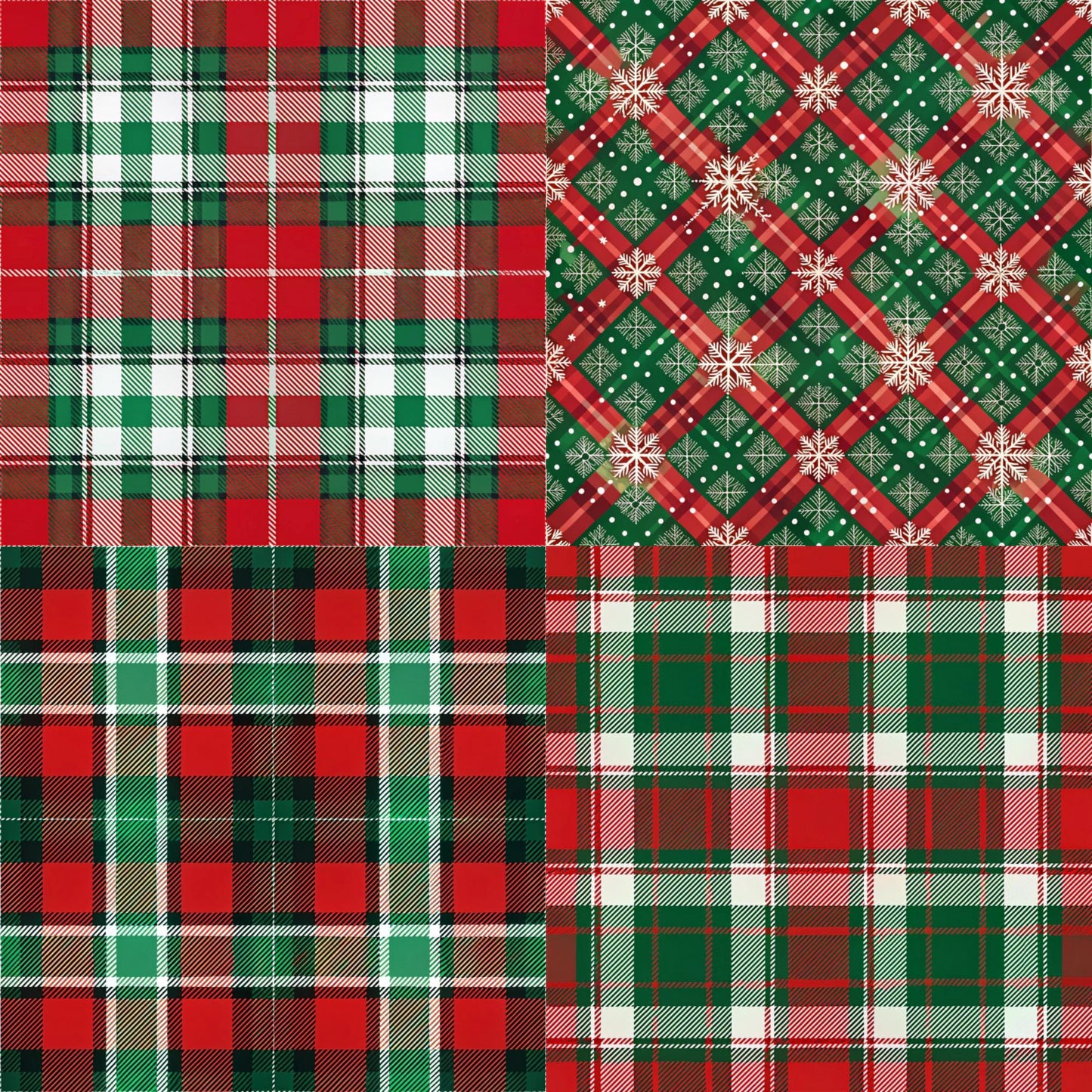 RELEASE PAPER | Christmas Plaid - Theme Pack Reusable Diamond Painting Release Paper